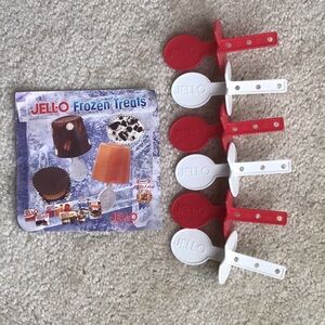 Jell-o Frozen Treat Kit, set of 6 pop sticks with instructional recipe sheet